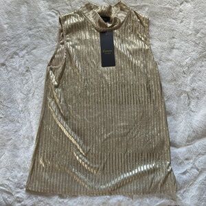 Gold shimmer shiny top